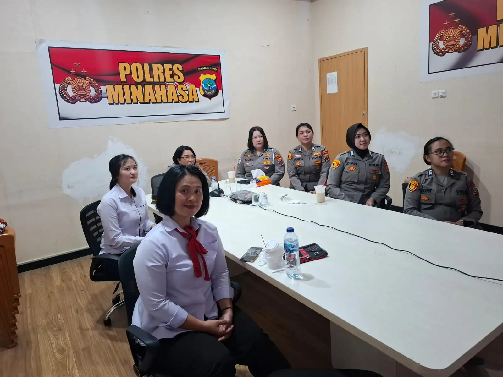 Polwan Polres Minahasa Ikuti Doa Bersama Hari Jadi Polwan RI Ke-77 Secara Virtual